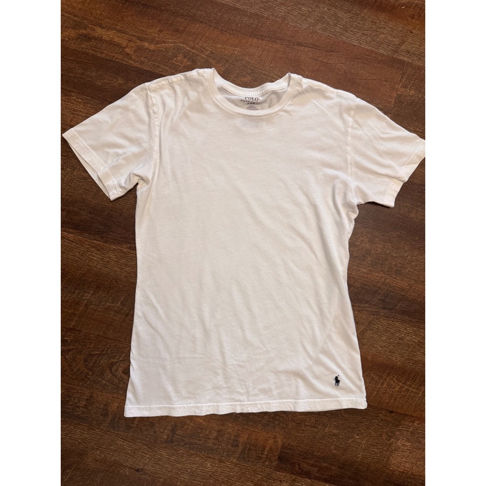 Polo Ralph Lauren Men's White Slim Fit T-Shirt Size Medium Pony Logo Cotton